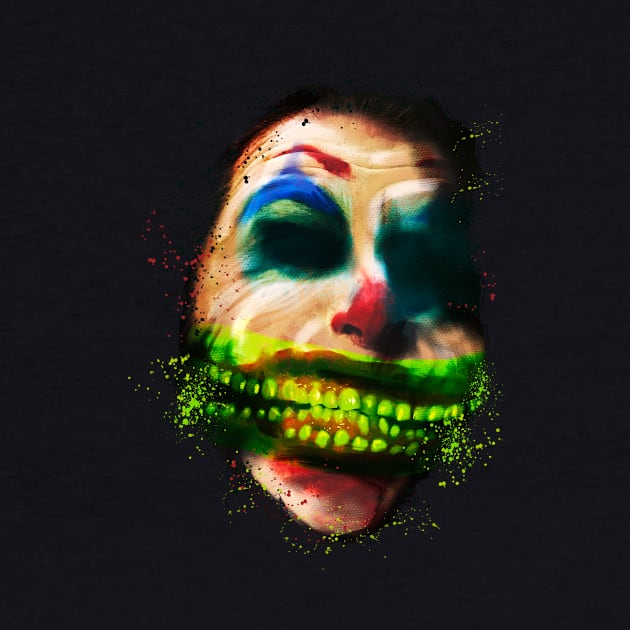 Can’t Sleep Scary Clown Smiling Green Teeth Halloween by ScaryClownShoppe